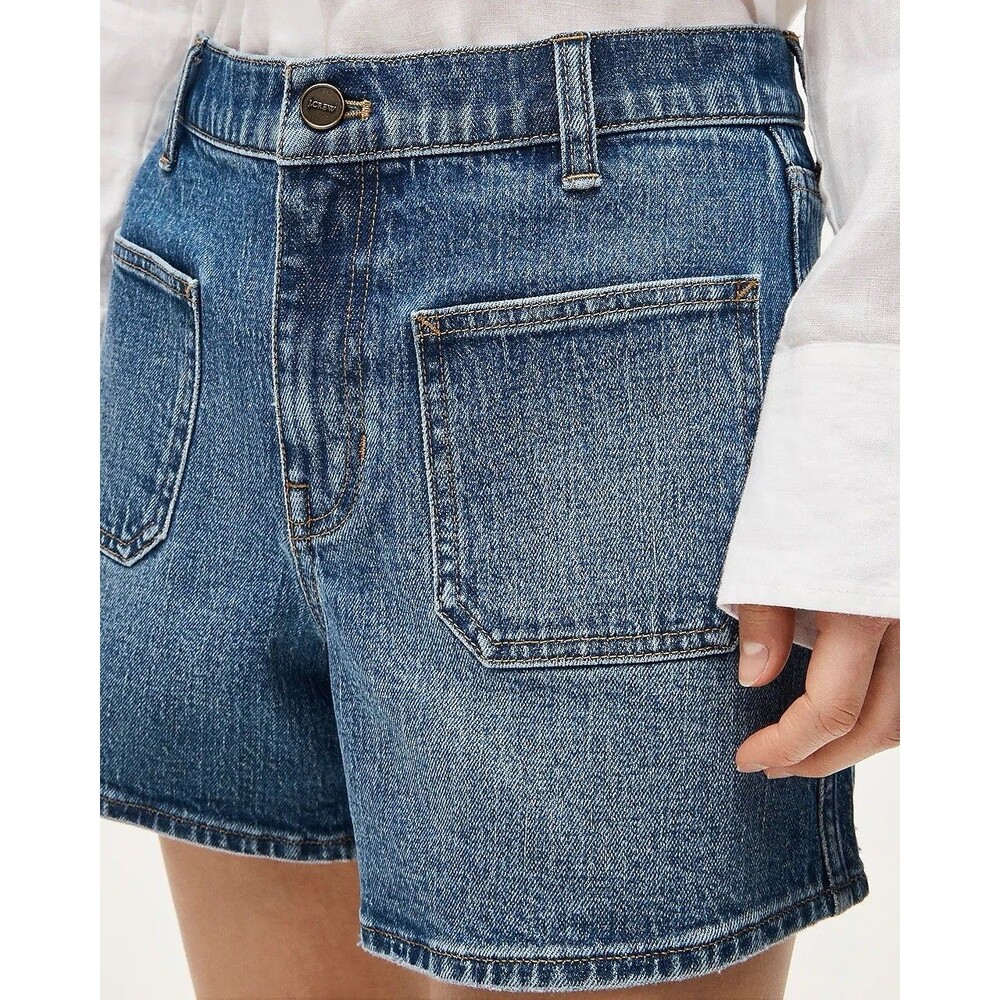 J.Crew Patch Pocket Denim Blue Jean Shorts Stretch Womens Size 31